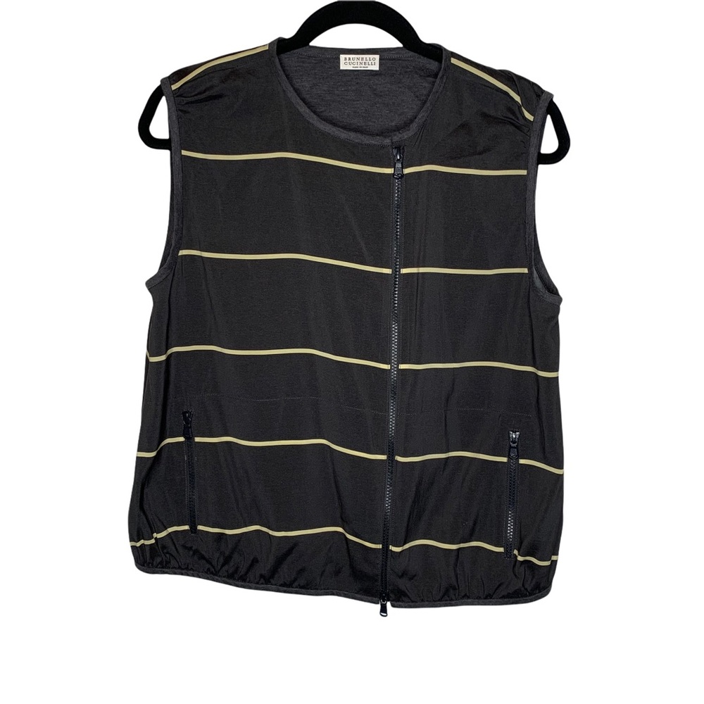 Brunello Cucinelli Off Center Zip Vest-M